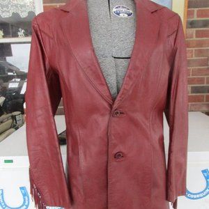 CHAVEL designer men western leather jacket